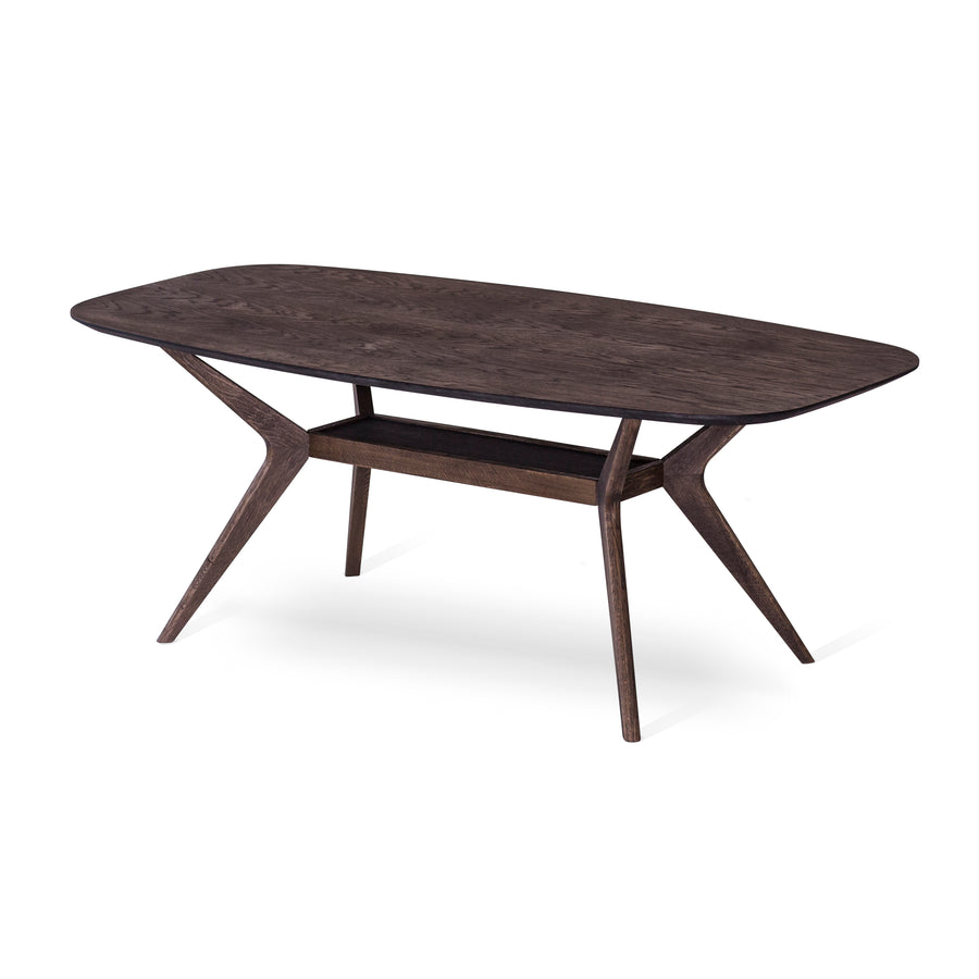 Elton soffbord 140x70 brunbetsad ekfaner