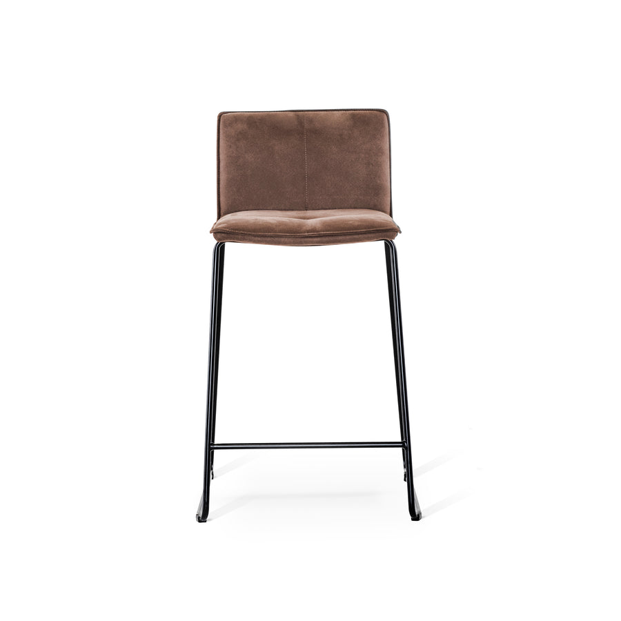 Elvis barstol MF Nilla beige/ben svart metall 2-pack