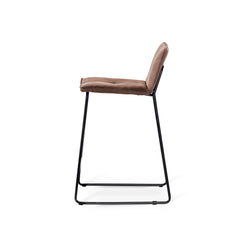 Elvis barstol MF Nilla beige/ben svart metall 2-pack