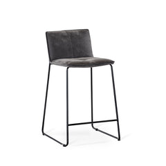 Elvis barstol MF Nilla mörkgrå/ben svart metall 2-pack