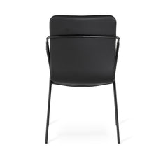 Evo stol svart PU 2-pack