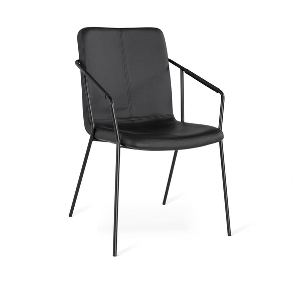 Evo stol svart PU 2-pack