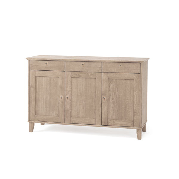 Ekliden sideboard 3 dörrar vitoljad ek