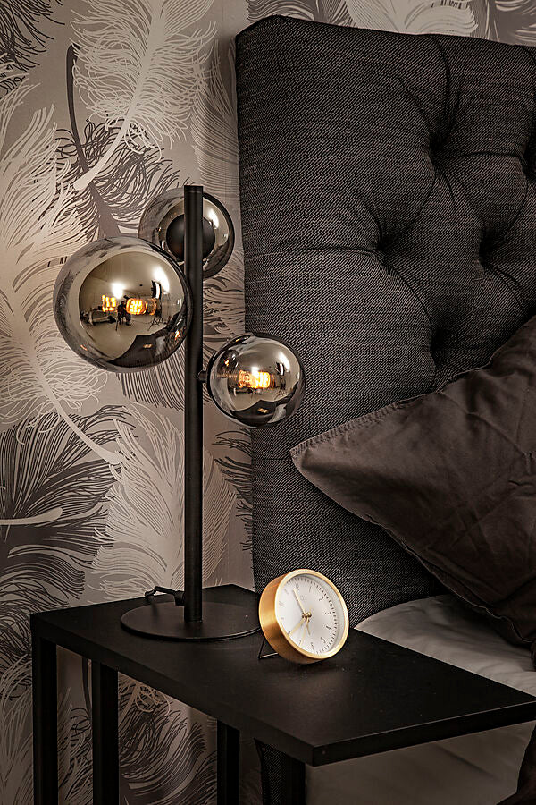 Molekyl bordlampa 3a svart/rök