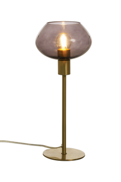 Bell bordlampa hög matt mässing/rök