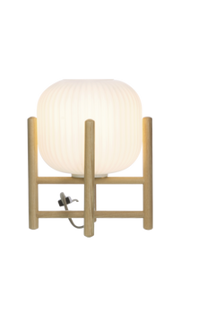 Vinda bordlampa trä/vit