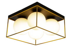 Astro plafond stor svart/guld/opal