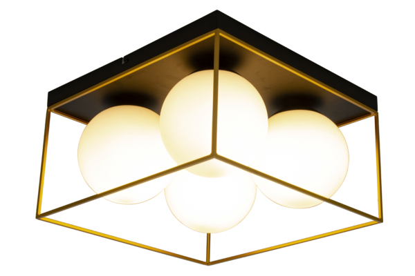 Astro plafond stor svart/guld/opal