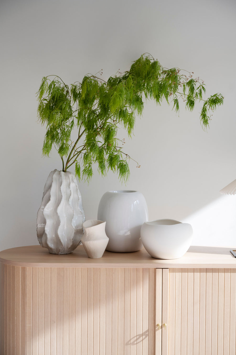 Haddington sideboard 142 vitpigment ek/svart met