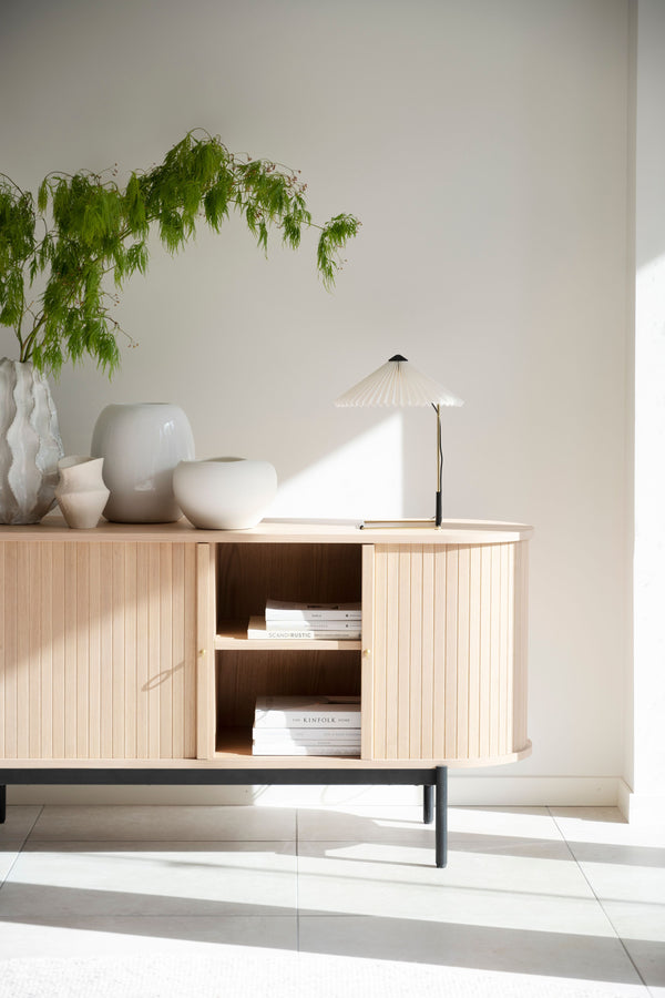 Haddington sideboard 142 vitpigment ek/svart met