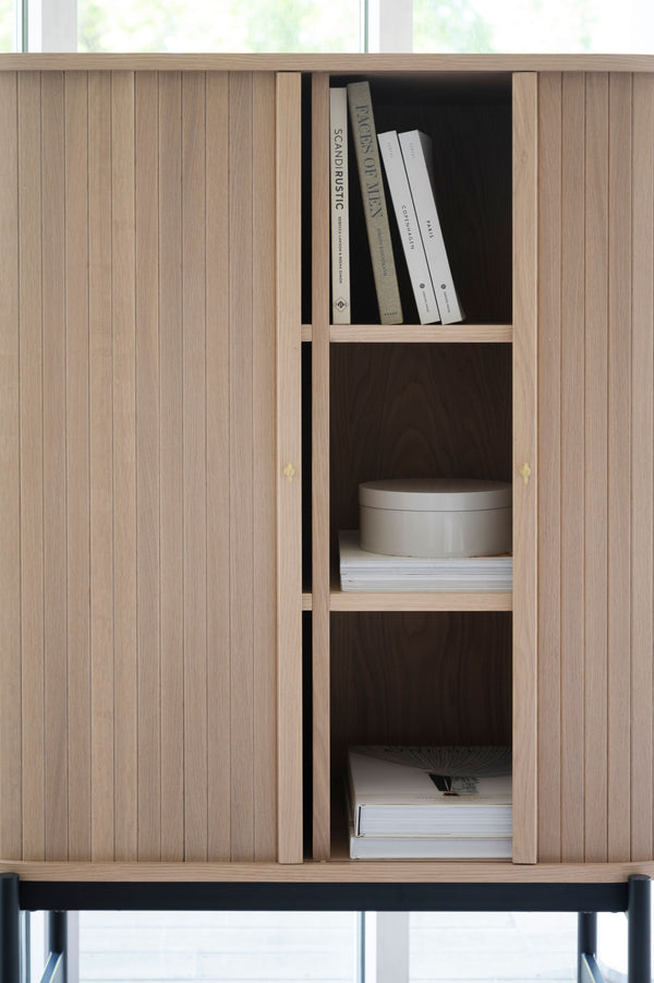 Haddington skåp 102 vitpigment ek/svart met