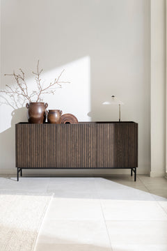 Halifax sideboard 160 brun ek/svart metall