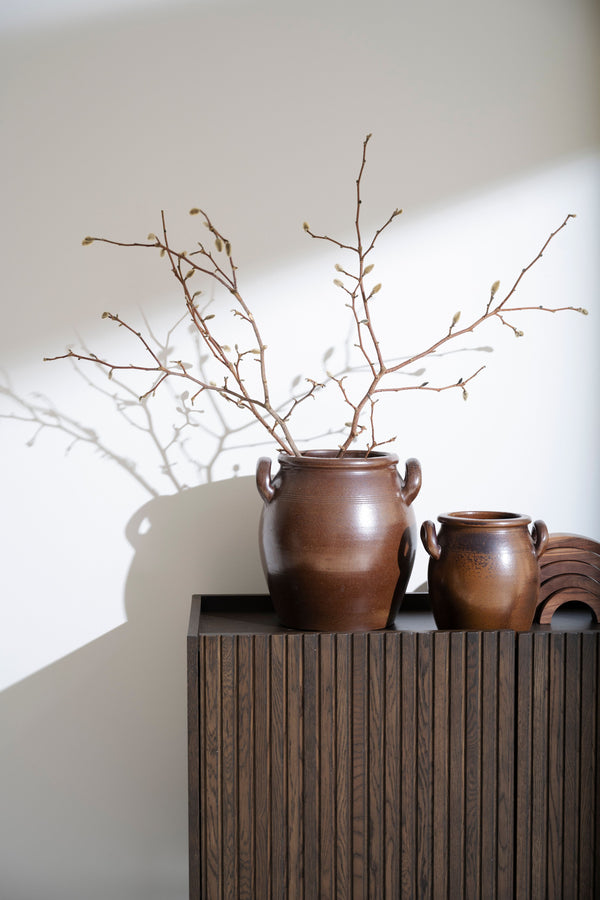 Halifax sideboard 160 brun ek/svart metall