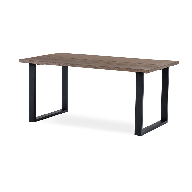 Hope matbord 160 cm gråbetsad ek, svart U-ben