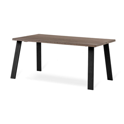 Hope matbord 160 cm gråbetsad ek, svart utställda ben