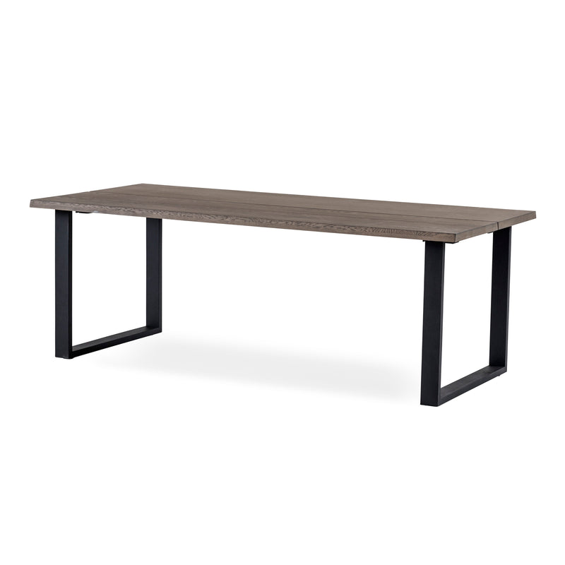 Hope matbord 210 cm gråbetsad ek, svart U-ben