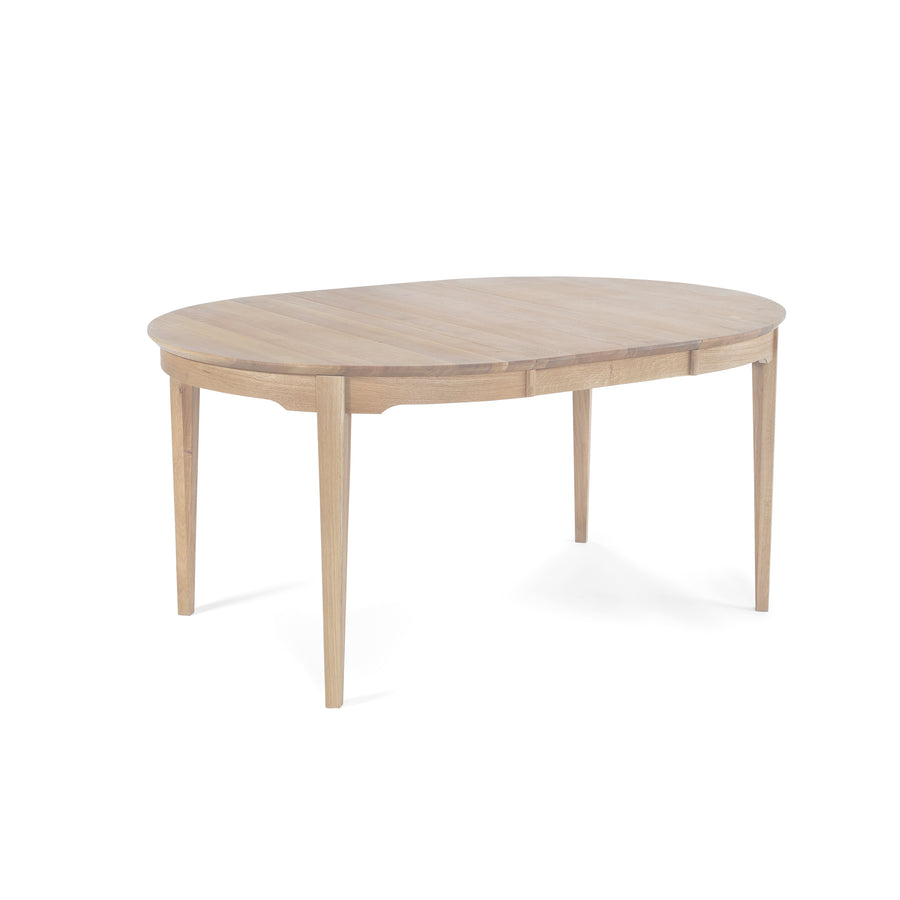 Hovdala matbord Ø 115 2 ilägg vitoljad ek