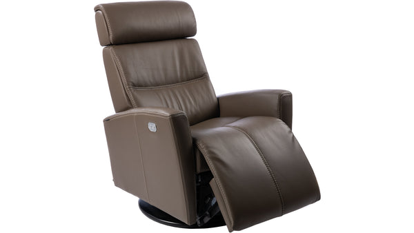 Milan reclinerfåtölj brun med el