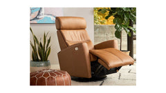 Milan reclinerfåtölj cognac med el