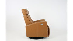 Milan reclinerfåtölj cognac med el