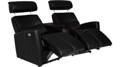 Milan 2-sits reclinersoffa svart med el
