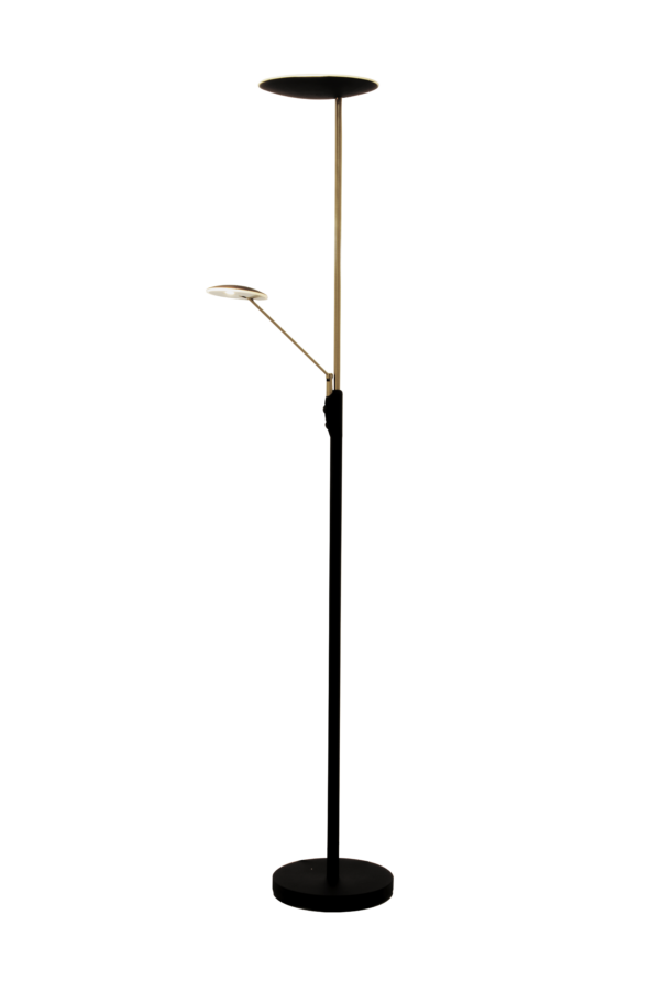 Cadiz uplight svart/matt mässing