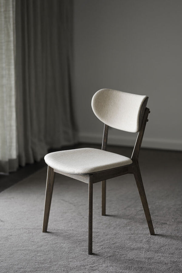 Kato stol brun ek/beige tyg 2-pack