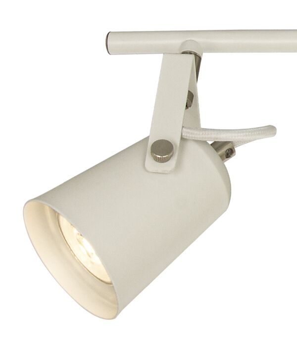 Metz takspot 3:a rak vit/stål