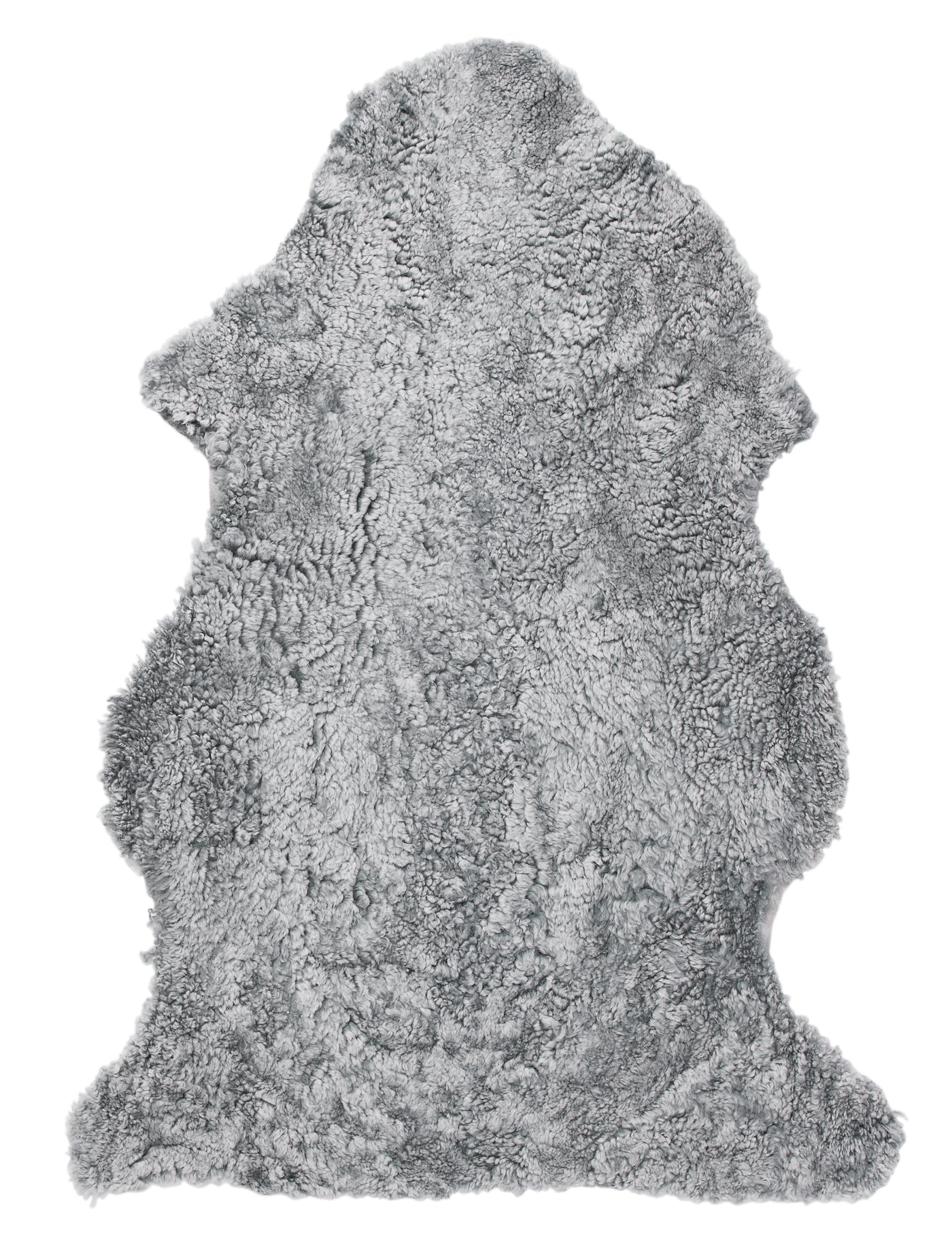 Curly fårskinn charcoal grå