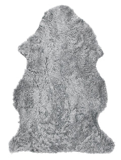 Curly fårskinn charcoal grå