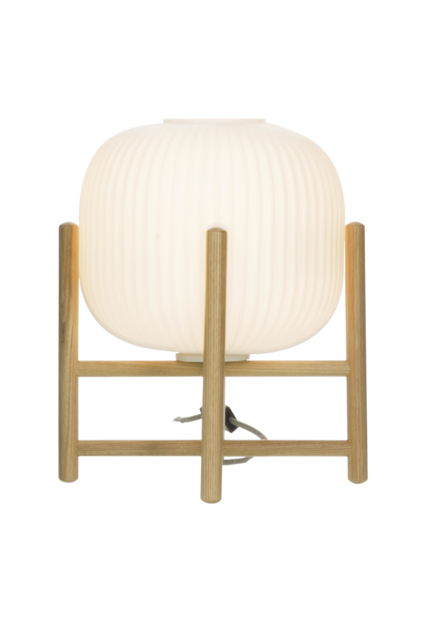 Vinda bordlampa stor trä/vit