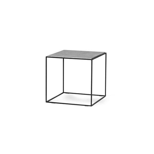 Lime soffbord 50x50 cm betonglaminat/svart metallunderrede