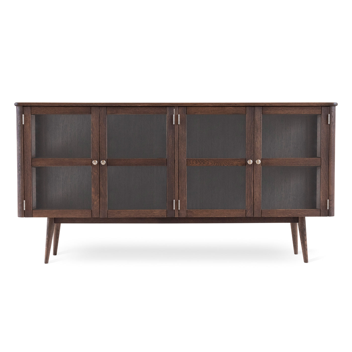 Löderup sideboard vitrin 4 glasdörrar rökbetsad ek