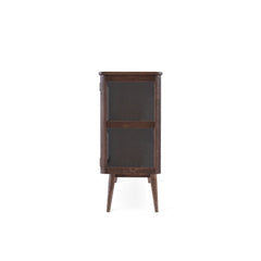 Löderup sideboard vitrin 4 glasdörrar rökbetsad ek