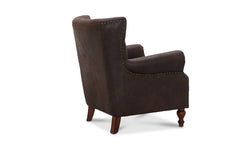 London fåtölj brunt vintage tyg