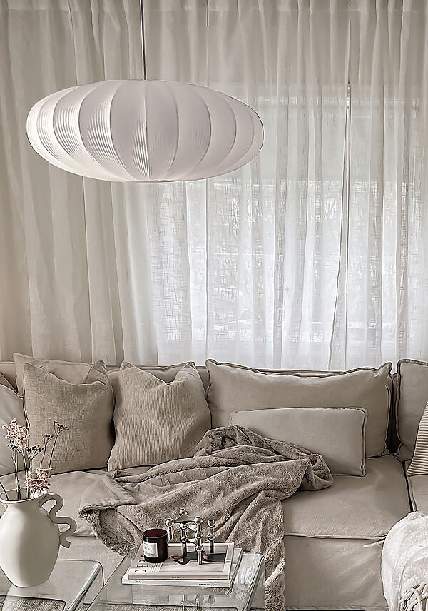 Mamsell taklampa 55 cm vit