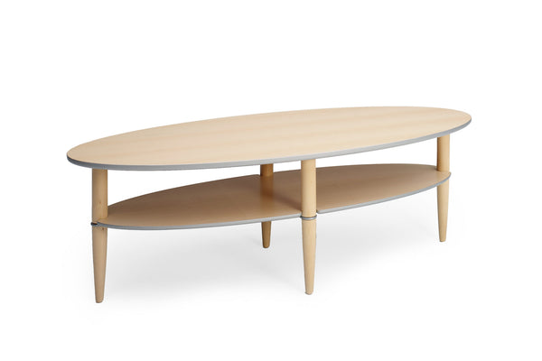 Madrid soffbord björk/silverkant 160x70 cm