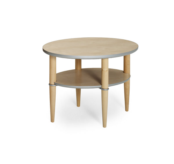 Madrid lampbord björk/silverkant 65x45 cm