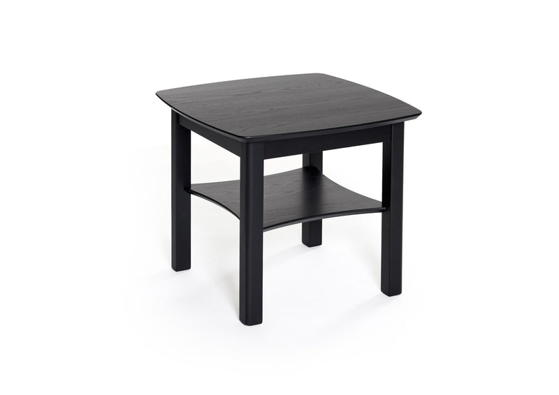 Marathon fåtöljbord svartbetsad ek 55x55 cm
