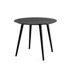 Miles matbord runt 80 cm svartbetsad ask, 4 svarta träben