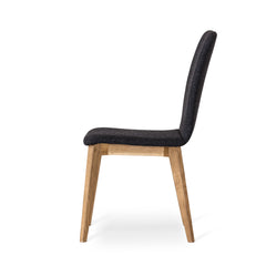 Mood stol tyg Nojus mörkgrå/ek oljad 2-pack