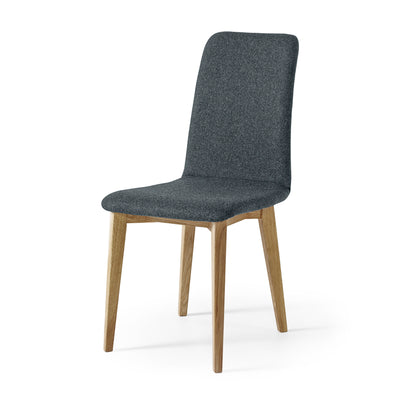 Mood stol tyg Nojus mörkgrå/ek oljad 2-pack