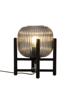 Vinda bordlampa liten svart/rök