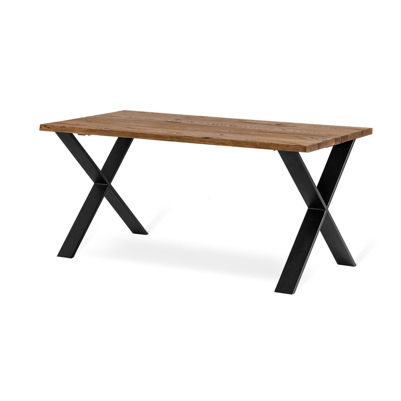 Narvik matbord 160 cm oljad vildek, svart X-ben