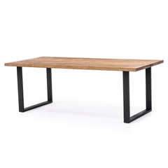 Narvik matbord 210 cm oljad vildek, svart U-ben