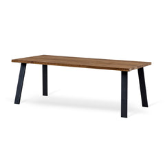 Narvik matbord 210 cm oljad vildek, svart utställda ben