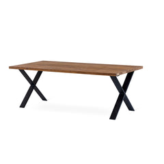 Narvik matbord 210 cm oljad vildek, svart X-ben