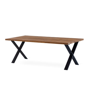 Narvik matbord 210 cm oljad vildek, svart X-ben