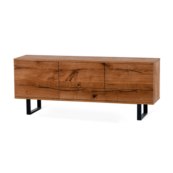 Narvik sideboard oljad vildek, svart metallunderrede