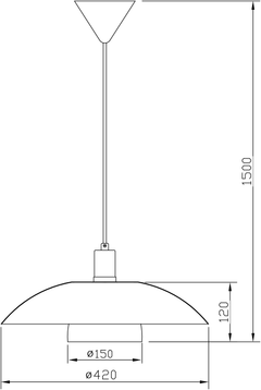 Epsilon taklampa vit